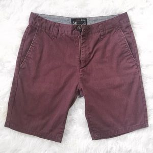 Tilly’s Maroon Shorts Sz 30 Blue Crown